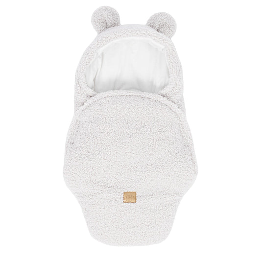 Baby Swaddle with Bear Ears – Bearly Off-White