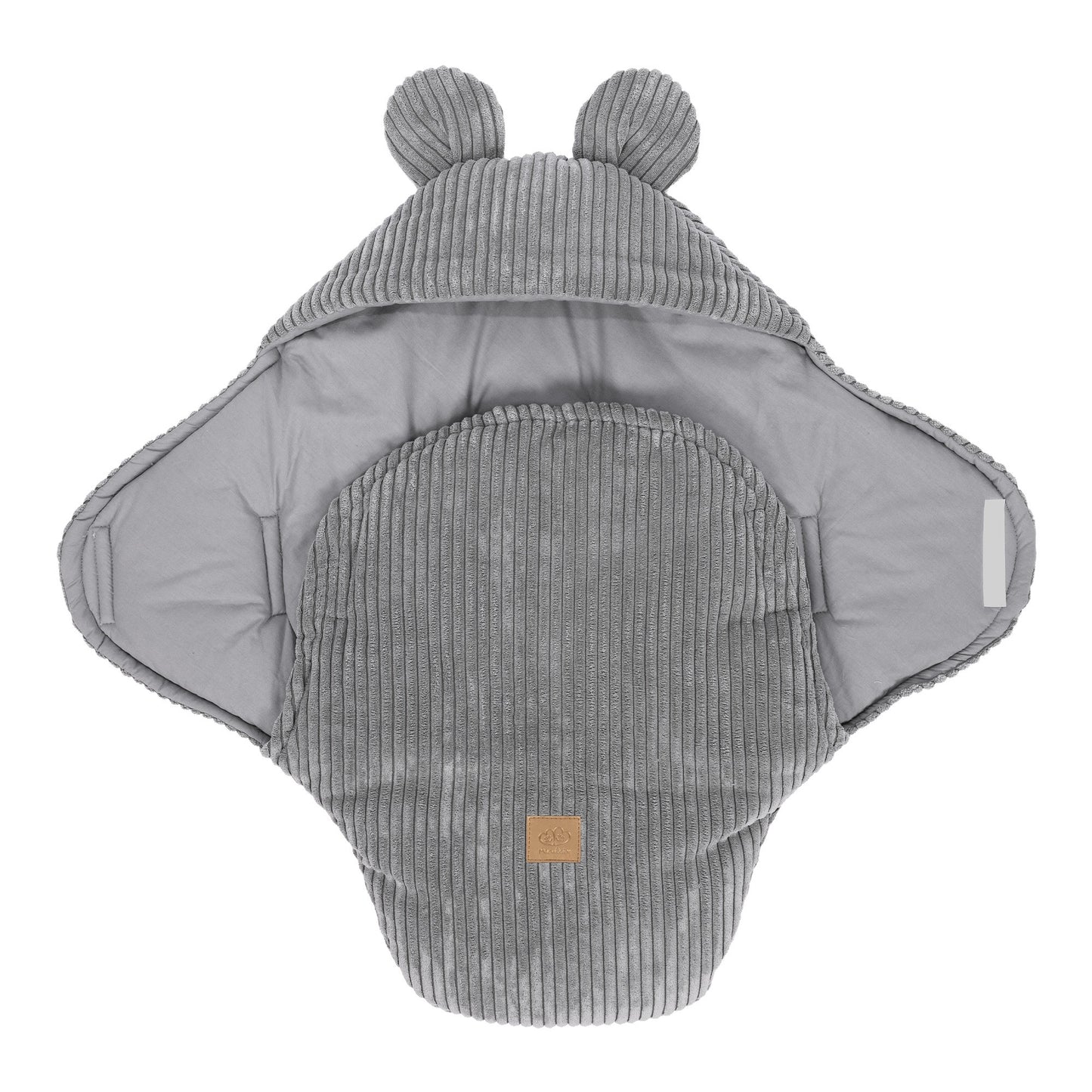 Baby Swaddle with Bear Ears – Grey