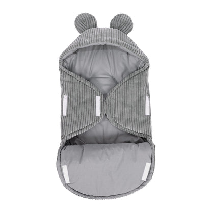 Baby Swaddle with Bear Ears – Grey