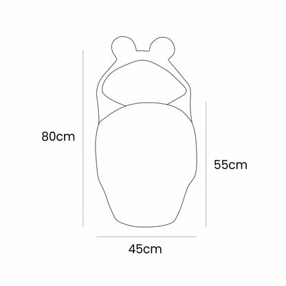 Baby Swaddle with Bear Ears – Bearly Cream