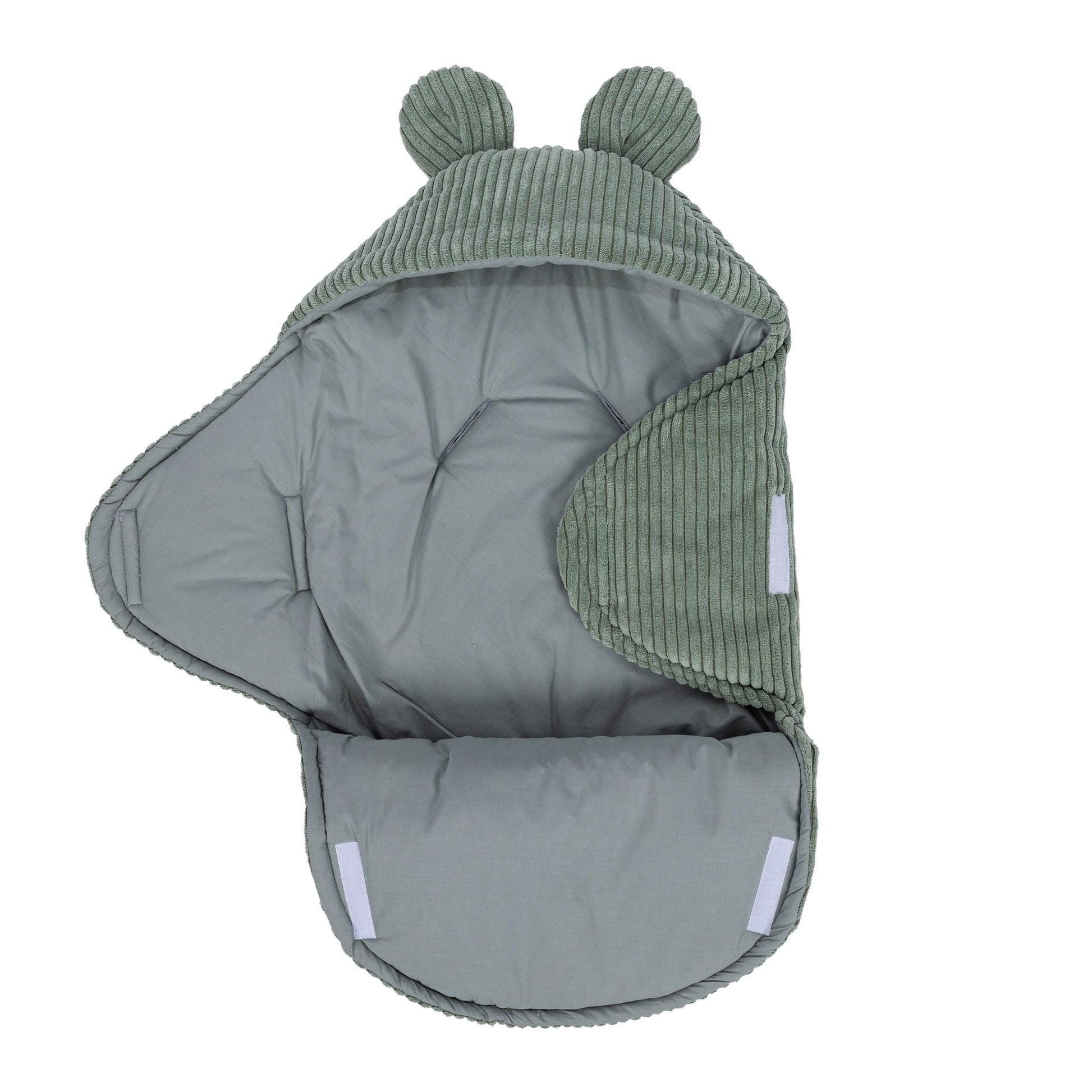 Baby Swaddle with Bear Ears – Olive Green