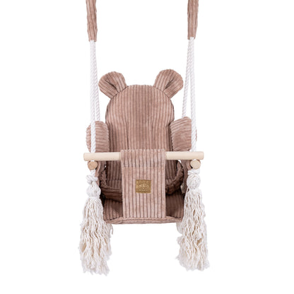 Indoor Baby Swing, Teddy - Pink Powder