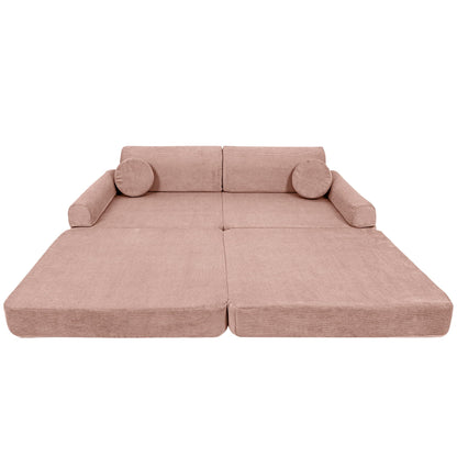 Large Modular Sofa for Kids - Slimcord Corduroy Pink